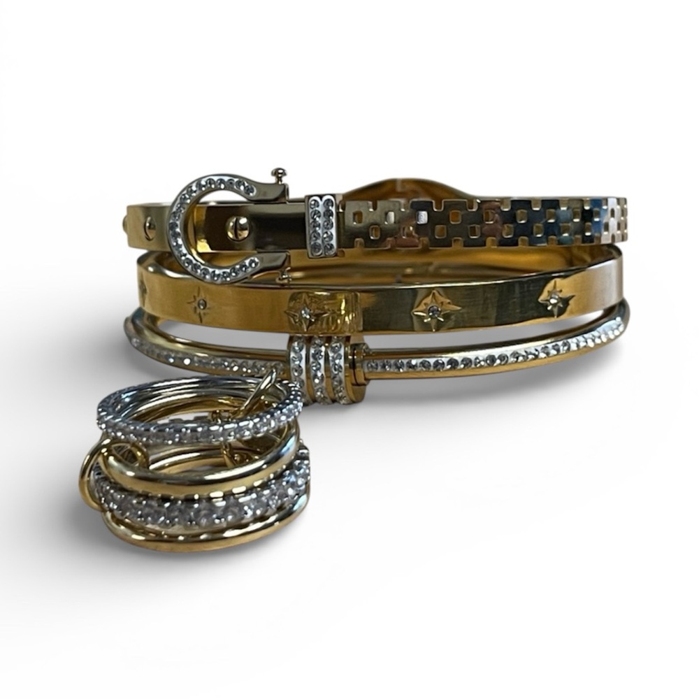 CZ Bangles and Ring size 6 set for party 🎉